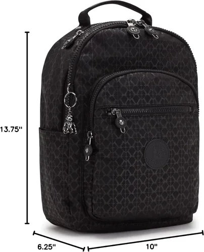 Miniatura 7 de Kipling Mochila pequeña Seoul para mujer, duradera, correas acolchadas para el hombro con funda para tableta, bolsa, Firma Emb, Mochila para tableta
