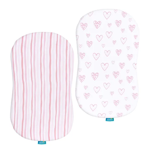 Miniatura 19 de Sábanas ajustadas de moisés compatibles con el moisés Fisher-Price Soothing Motions/Luminate y el moisés portátil Chicco LullaGo Anywhere, paquete
