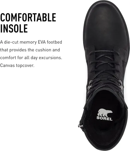 Miniatura 5 de SOREL Botas Emelie de encaje para mujer, botas de invierno de cuero impermeable