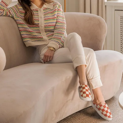 Miniatura 12 de Jaeynow Pantuflas mullidas para mujer en interiores, zapatos de casa unisex de espuma viscoelástica para hombre, zapatos de invierno cálidos