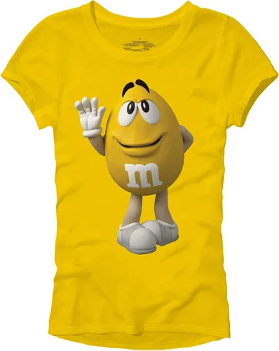 Camiseta de cuerpo completo con personaje de dibujos animados de M&M's Candy para mujerjunior (4 colores)