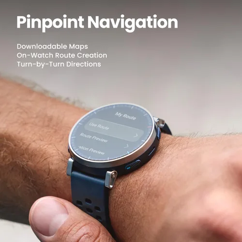 Miniatura 4 de Amazfit Active 3 Premium GPS Running Smart Watch, pantalla AMOLED Sapphire de 1.32 pulgadas, batería de 12 días, 4 GB de almacenamiento, mapas sin