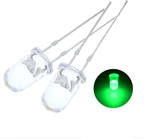Miniatura 9 de 100 unids/lote Transparente Redondo 0.197 in 3V Super Brillante Agua Claro Verde Rojo Blanco Amarillo Azul Bombillas LED Diodo Emisor F5 (Blanco)