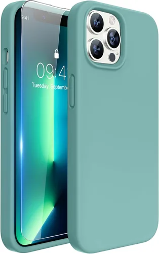 Miniatura 12 de Miracase Funda diseñada para iPhone 13 Pro Max con protector de pantalla, [forro de microfibra suave antiarañazos], funda protectora de silicona