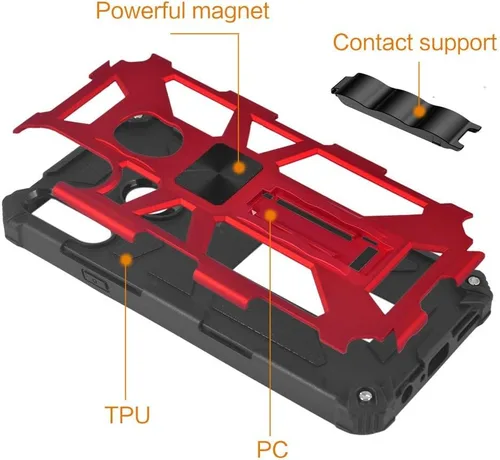 Miniatura 6 de Asuwish Funda compatible con Huawei Y9 Prime 2019/Honor 9X/P Smart Z y protector de pantalla de vidrio templado, accesorios de celda, soporte de Rojo