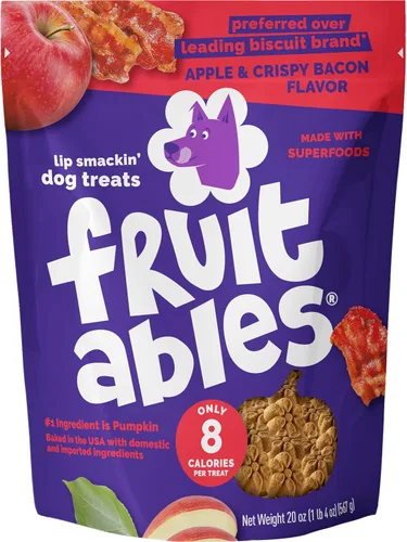 Miniatura 24 de Fruitables Golosinas horneadas para perros, golosinas saludables de calabaza para perros, bajas en calorías y deliciosas, sin trigo, maíz o soja