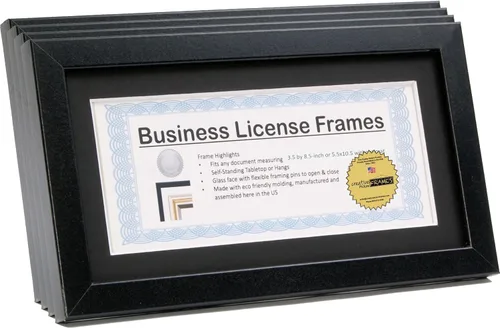 Miniatura 15 de Marcos de licencia para maquilladores profesionales de 3.5 in x 8.5 in, sostenedor de licencia de panel de estado para mostrar certificado, licencia