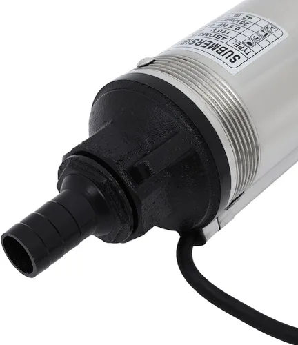 Miniatura 5 de SCITOO Bomba de agua de pozo profundo Bomba de pozo sumergible (1/2 HP, 25GPM, cabeza de 164 pies, 110 V, acero inoxidable), adaptador de manguera