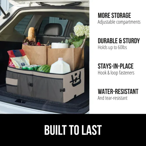 Miniatura 2 de GORILLA GRIP Organizador de maletero para SUV y automóviles, organizador de almacenamiento plegable de gran capacidad, accesorios de coche