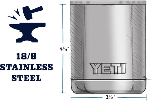 Miniatura 2 de Yeti Rambler Vaso corto de 10 onzas con aislamiento térmico al vacío, de acero inoxidable, con tapa MagSlider Rosa arenisca.