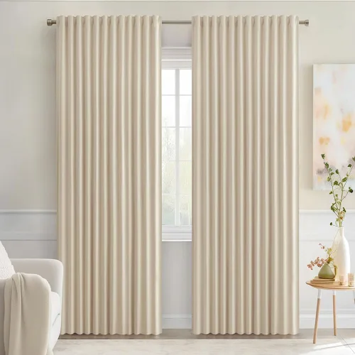 Miniatura 111 de MIULEE Cortinas opacas con pestaña trasera de 63 pulgadas de largo, juego de 2 paneles para sala de estar, dormitorio, privacidad, bolsillo