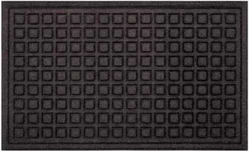 Miniatura 26 de Tapete para la puerta de entrada con bloques de tejido de Apache Mills, Bloques, Onyx