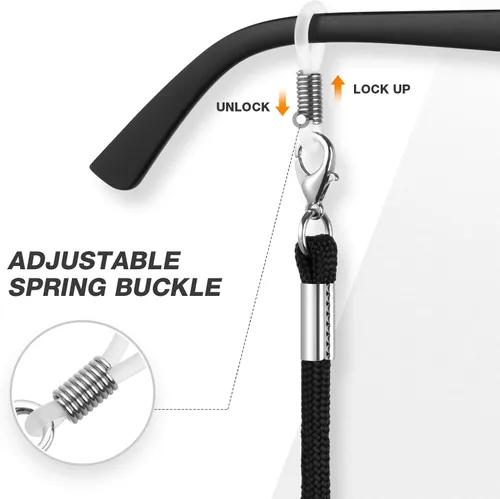 Miniatura 3 de DUGRAFT Correa para lentes – Soporte para gafas alrededor del cuello, correa de gafas de sol para deportes, hombres y mujeres
