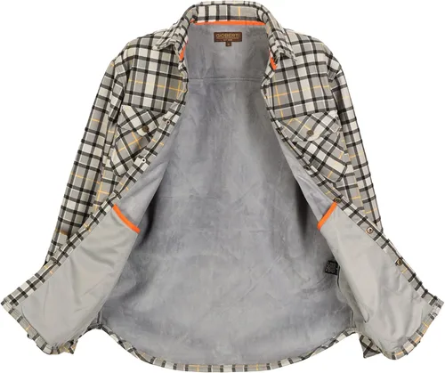 Miniatura 5 de Gioberti Chaqueta de franela a cuadros para hombre con forro de terciopelo