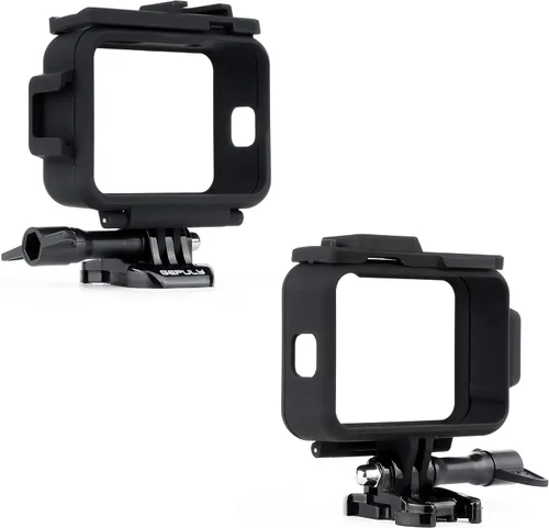 Miniatura 4 de GEPULY Carcasa protectora de montaje en marco para GoPro Hero 9 10 11 12 13 negro, ranura doble incorporada para zapata fría, funda para jaula