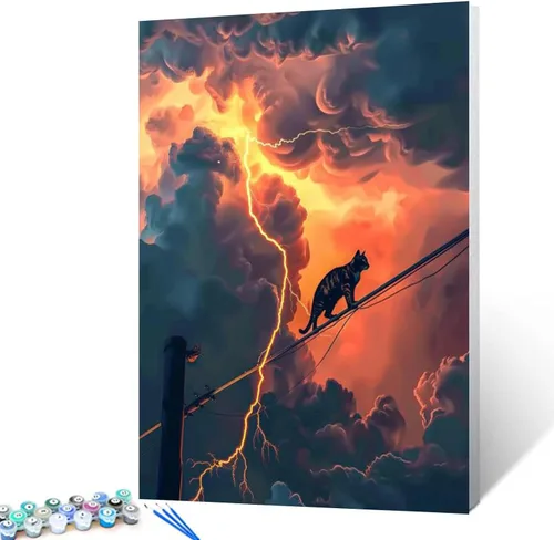 Miniatura 13 de Tucocoo Graffiti Astronauta - Pintura por números para adultos, espacio exterior, astronauta, pintura al óleo digital, pintura acrílica, kits