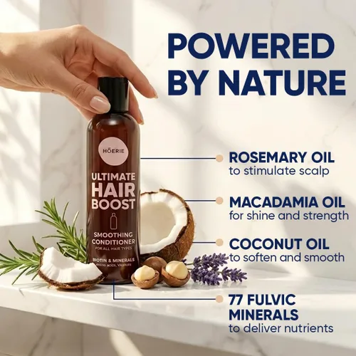 Miniatura 7 de Moerie Acondicionador para el crecimiento del cabello para hombres y mujeres, solución de pérdida de cabello con biotina y romero, acondicionador