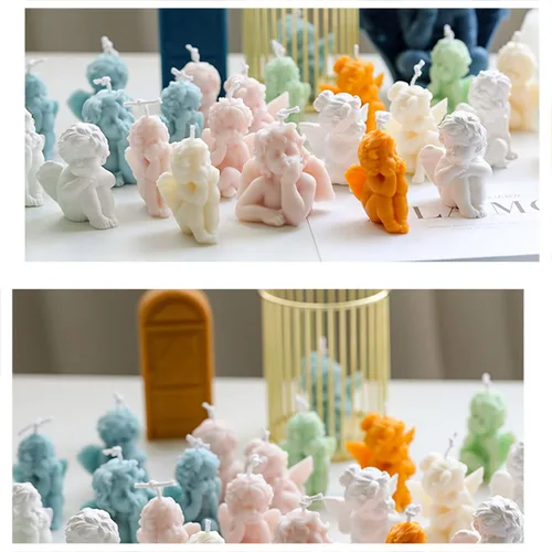 Miniatura 3 de Moldes de silicona para velas de ángel de varios estilos, moldes de silicona para velas de ángel bebé, molde de silicona para decoración