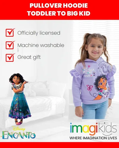 Miniatura 4 de Disney Encanto Mirabel - Sudadera con capucha de forro polar para niñas pequeñas y grandes