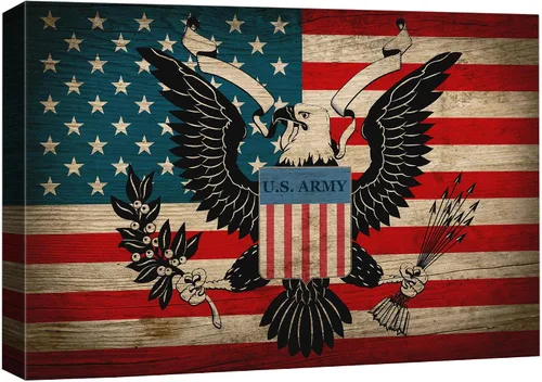 Miniatura 47 de wall26 Lienzo impreso para pared, panel de madera, bandera de Estados Unidos, historia educativa y escolar, arte moderno, nacional, clásico