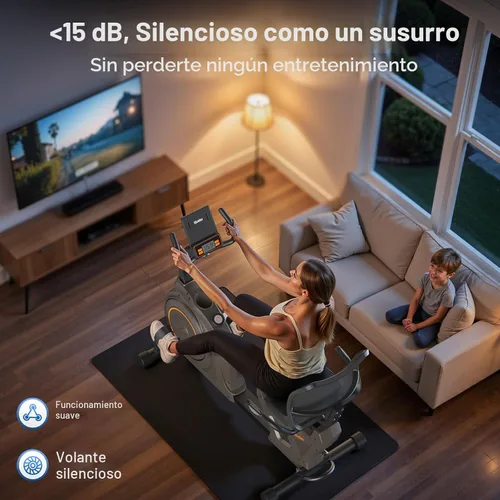 Miniatura 6 de Niceday Bicicleta estática reclinada, bicicleta reclinada para el hogar, bicicleta estacionaria reclinada con capacidad de peso de 400 libras