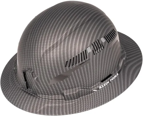 Klein Tools KARBN Full Brim Vented Hard hat, Class C, Premium Comfort and Jobsite Protection