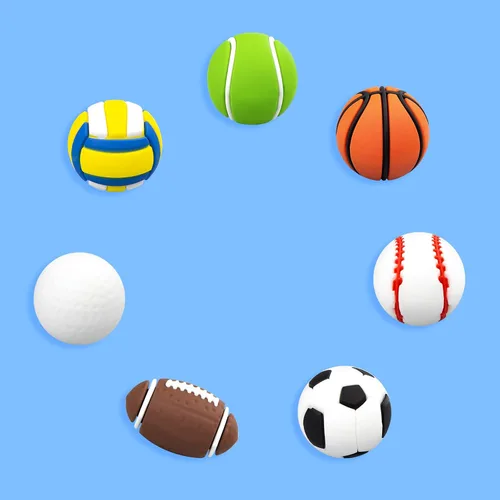 Miniatura 7 de Dijes de decoración deportiva 3D para baloncesto, fútbol, golf, béisbol, voleibol, fútbol, tenis, regalo para niños, niñas, adolescentes, hombres