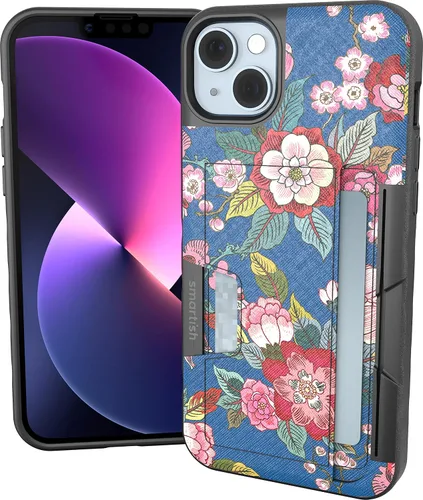 Miniatura 43 de Smartish Funda tipo cartera para iPhone 13 Pro – Wallet Slayer Vol. 2 [delgada + protectora] tarjetero con función atril - Black Tie Affair