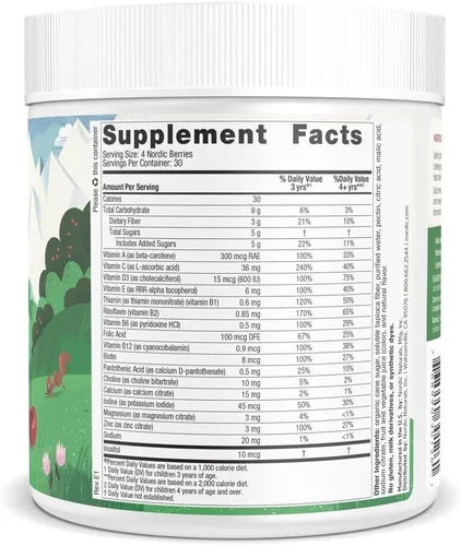 Miniatura 2 de Nordic Naturals Bayas nórdicas, bayas de cereza, 120 bayas gomosas, multivitamínico de gran sabor para mayores de 3 años - Crecimiento, desarrollo