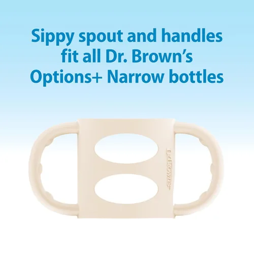 Miniatura 4 de Dr. Brown's Milestones - Botella de boquilla estrecha con asas 100% de silicona, asas de fácil agarre con boquilla suave para sorber, 8 onzas, negro