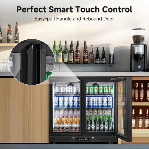 Miniatura 8 de BODEGA COOLER - Enfriador de barra trasera de 2 puertas, refrigerador comercial de bebidas de 7.4 pies cúbicos, refrigerador de bebidas debajo