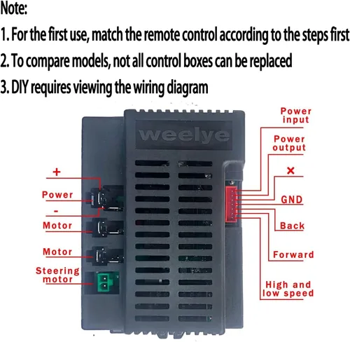 Miniatura 3 de WEELYE RX30 - Juego de caja de control remoto para niños de 24 V, 2.4 G, control remoto Bluetooth, RX74-1, 24V, transmisor de placa base, accesorios