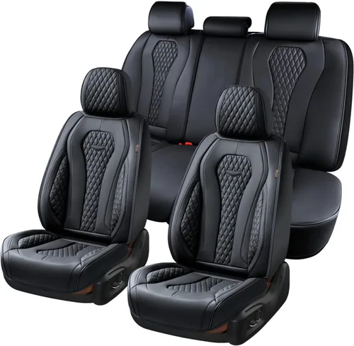 Miniatura 56 de Coverado Fundas de Asiento, Fundas de Asiento de Coche para Asientos Delanteros, Funda de Asiento de Coche Roja, Fundas de Asiento de Coche Rojo
