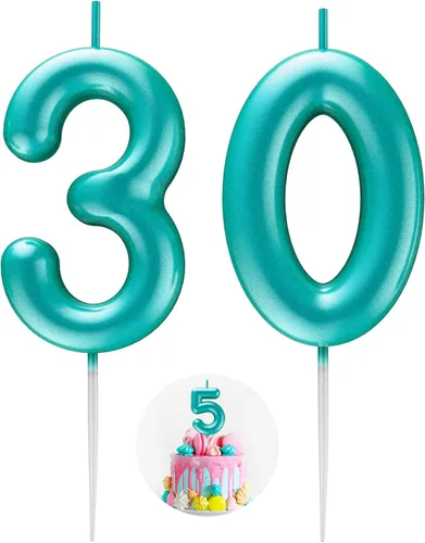 Miniatura 111 de Velas número 2 arcoíris con número 3D de feliz cumpleaños para decoración de fiesta de pastel de cumpleaños, suministros de celebración