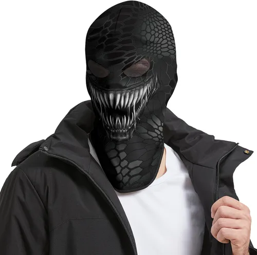 Miniatura 2 de Obacle Máscara de calavera para Halloween, máscara de cara completa, pasamontañas para invierno y clima frío