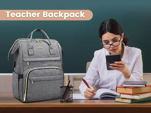 Miniatura 7 de LOVEVOOK - Mochila para laptop para mujer de 15.6 pulgadas, mochila de trabajo para mujer para profesoras y enfermeras, mochila para computadora