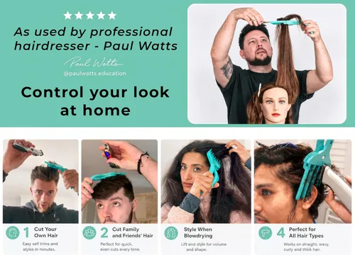 Miniatura 6 de Corta tu propio cabello y el de otros en casa de la manera fácil Herramienta de corte de pelo para todos Úsala con tus cortapelos para cortes