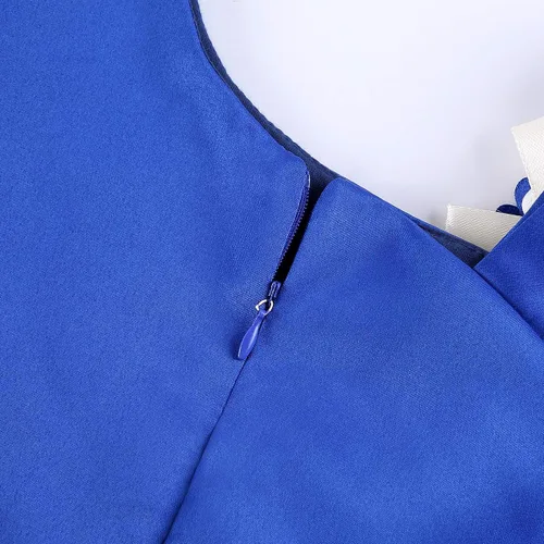 Miniatura 6 de LLQKJOH Vestido de niña con volantes de encaje para boda, vestidos de dama de honor