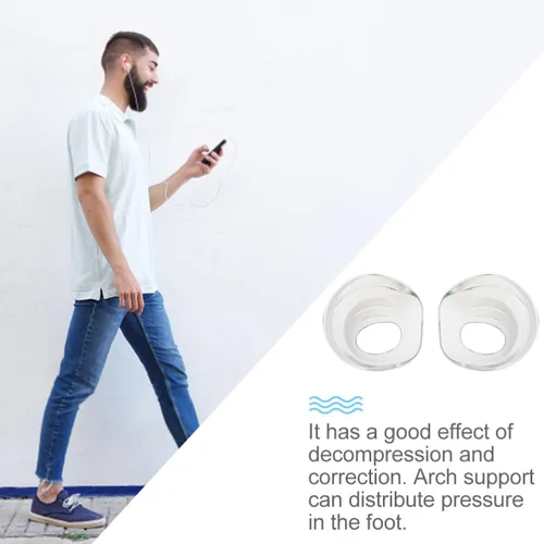 Miniatura 4 de Talones de gel para mujeres y hombres, almohadillas ortopédicas de cuña lateral para fascitis plantar, alivio del dolor de pies, plantillas de apoyo