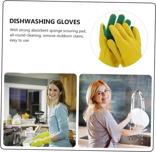 Miniatura 6 de 1 par de guantes de limpieza de The Mitten Guauntlets para limpieza de platos reutilizables