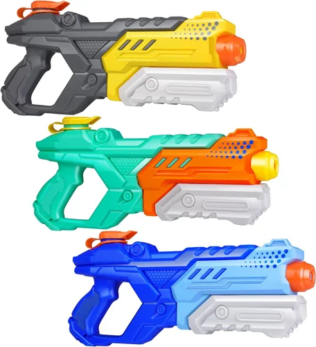 Miniatura 10 de Quanquer Paquete de 3 Pistolas de Agua para Niños y Adultos - Pistola de Juguete de Agua de 600CC Súper Blaster Empapador de Largo Alcance Alta Azul