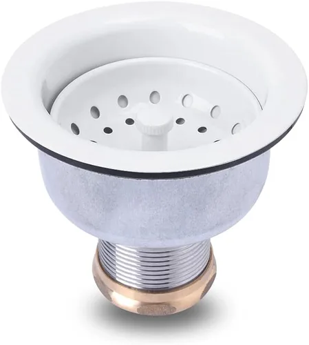 Miniatura 8 de Conjunto de drenaje de fregadero de cocina de taza profunda de 3-1/2, construcción de acero inoxidable 304 con cesta de poste fijo y vástago largo