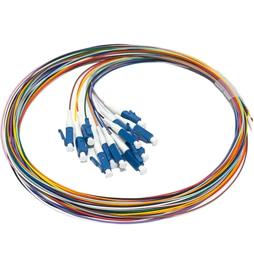 Miniatura 18 de 6 hilos multimodo OM1 62.5/125 ST-UPC fibra coleta, ST OM1 fibra óptica coleta, incluye 6 mangas de protección de fibra óptica de empalme de fusión