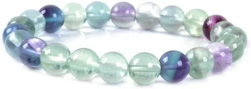 Miniatura 19 de Justinstones Pulsera elástica de cuentas redondas de 0.315 in con gemas semipreciosas, unisex, 7 pulgadas