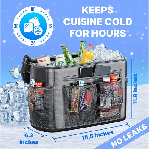 Miniatura 2 de Skywin Enfriador de Kayak Detrás del Asiento, Enfriador Impermeable para Kayak, Compatible con Asientos de Estilo Silla de Césped, Almacena Bebidas