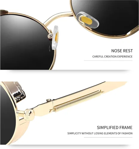 Miniatura 4 de Gafas de sol Joopin polarizadas, estilo Lennon, redondas, gafas de sol estilo hippy redondas para mujer y hombre