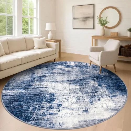 Miniatura 102 de IOHOUZE Alfombra pequeña abstracta de 2 x 3 pies, alfombra de entrada lavable para entrada interior, alfombras con respaldo de goma, alfombra gris