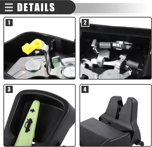 Miniatura 4 de Motoforti Motor del actuador de la cerradura del pestillo del maletero del portón trasero, cerradura del equipaje de la puerta trasera, para Toyota