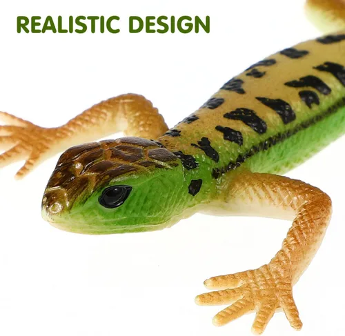 Miniatura 5 de Toddmomy Modelo de lagarto de simulación – Juguete realista de lagarto de plástico de cuatro patas para niños, juguete educativo de reconocimiento