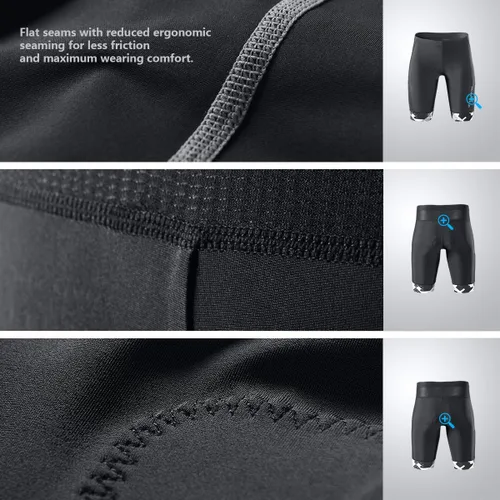 Miniatura 4 de MY KILOMETRE Pantalones cortos de triatlón para hombre con cordón ajustable y bolsillos en las piernas de fácil alcance, gamuza para larga distancia